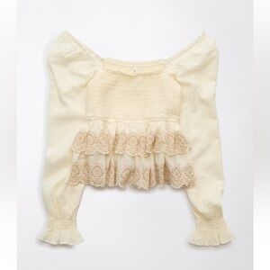 Long Sleeved Smocked Top